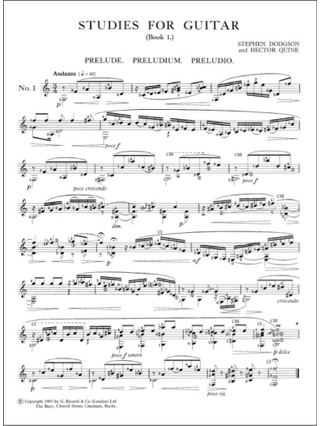 10 Studies - Dodgson Stephen / Quine Hector - Partition - Guitare